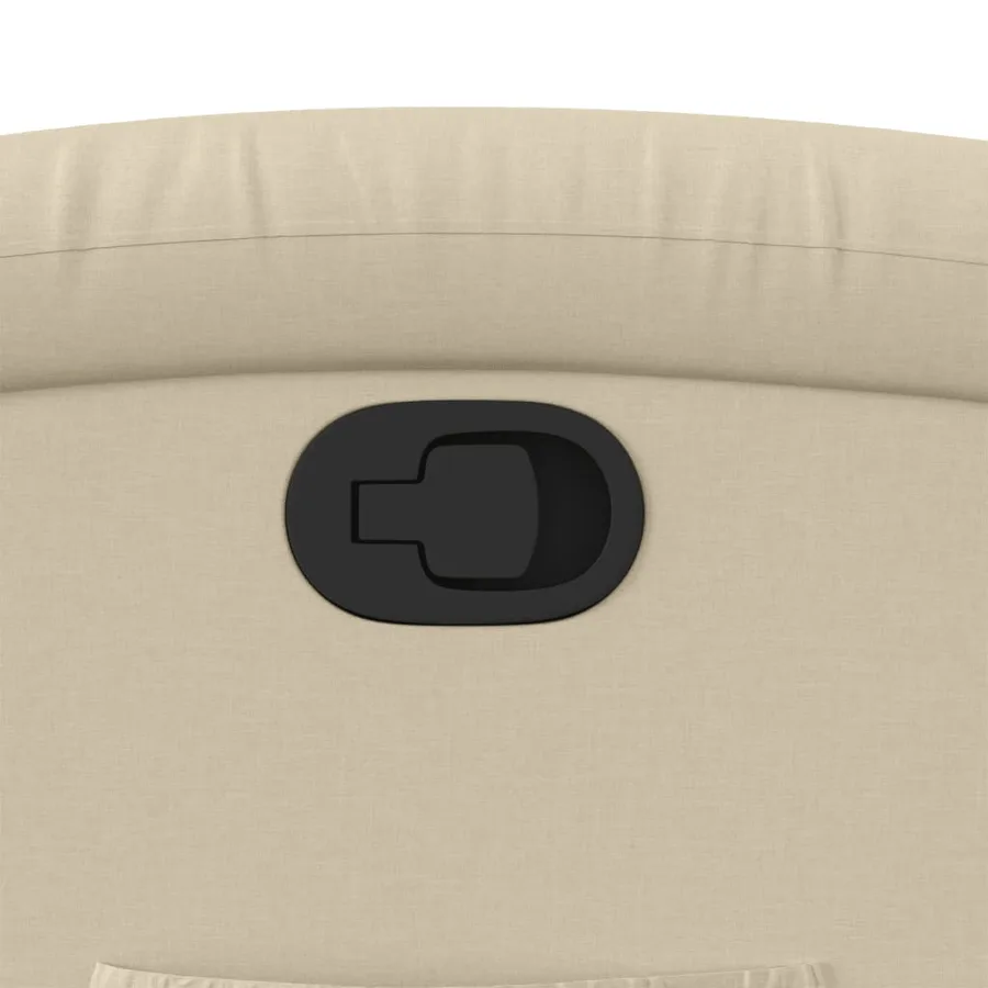 Fauteuil inclinable en tissu crème - 9