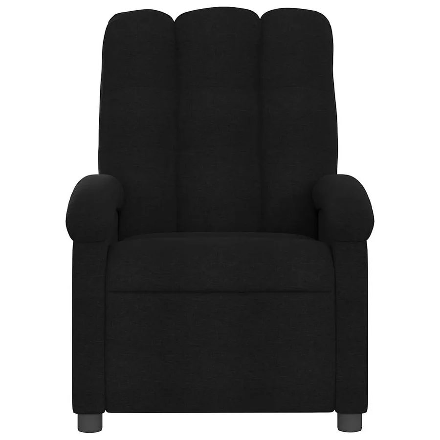 Fauteuil de massage inclinable Noir Tissu - 5