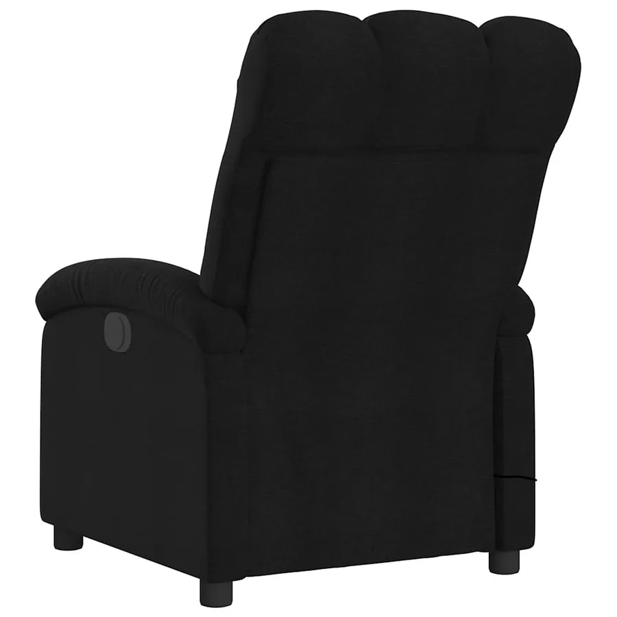 Fauteuil de massage inclinable Noir Tissu - 7
