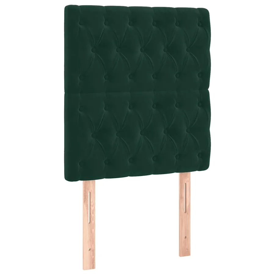 Sommier à lattes de lit et matelas et LED Vert foncé 90x200 cm - 7