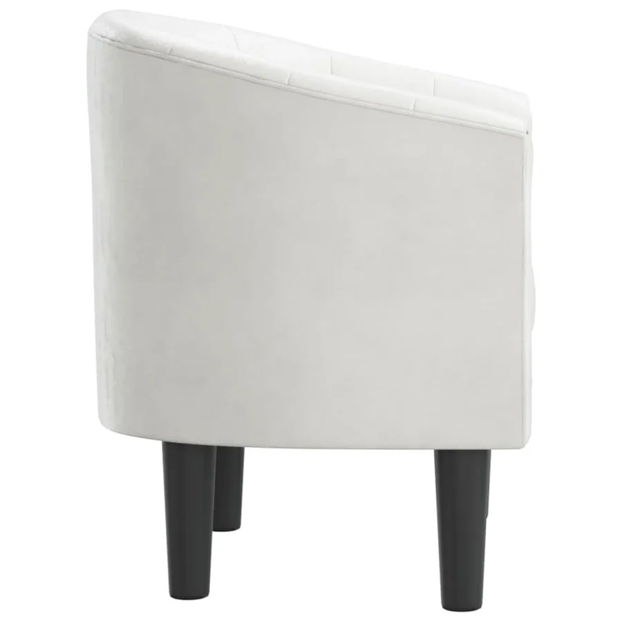Chaise cabriolet blanc similicuir - 4