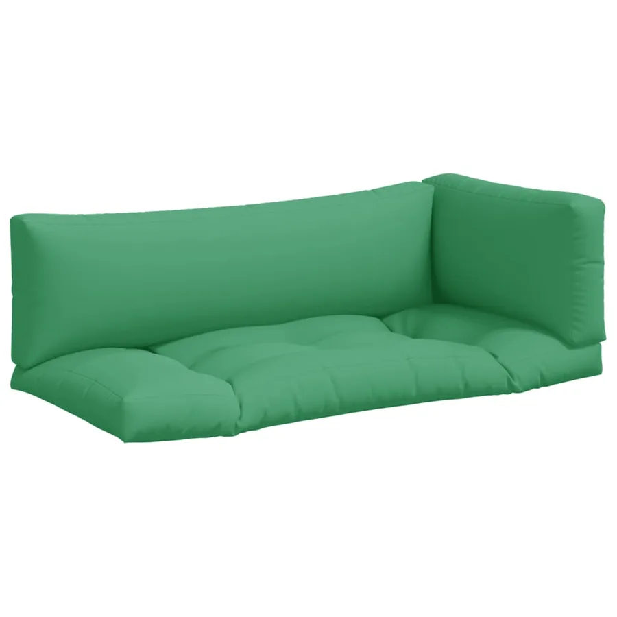 Coussins de palette lot de 3 vert tissu - 2