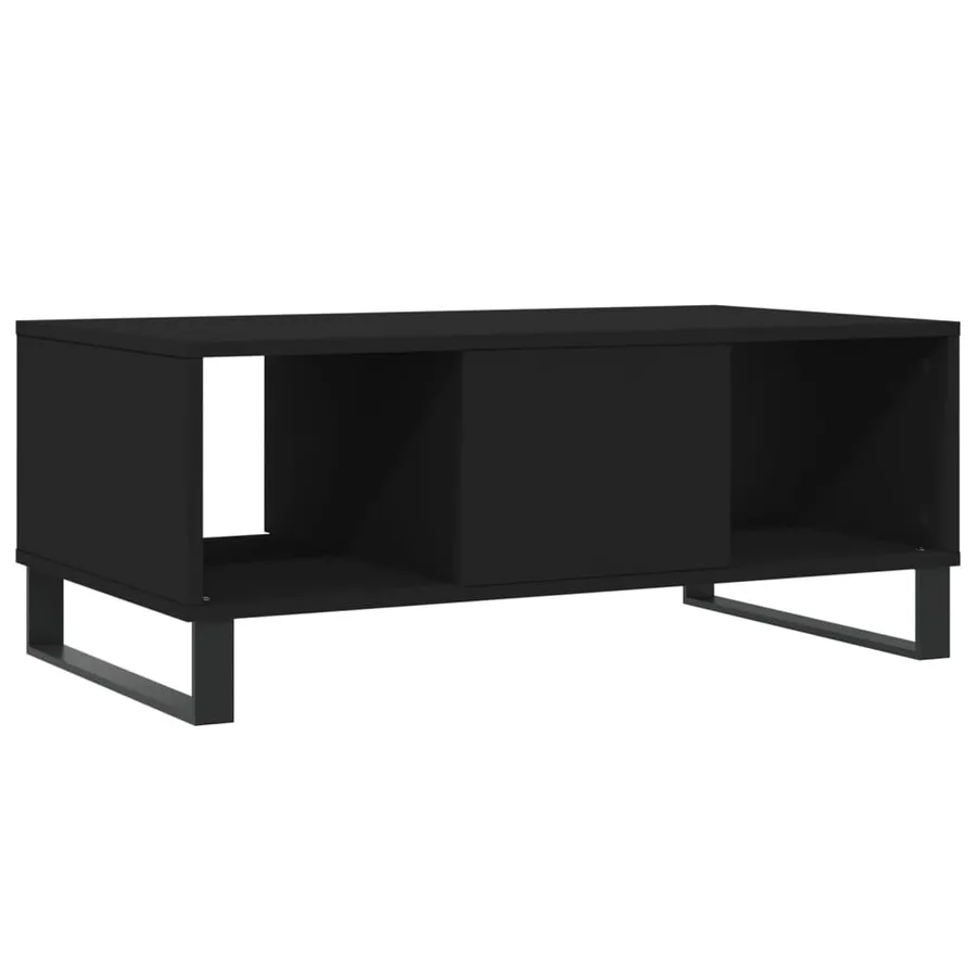 Table basse Noir 90x50x36,5 cm Bois d'ingénierie - 8