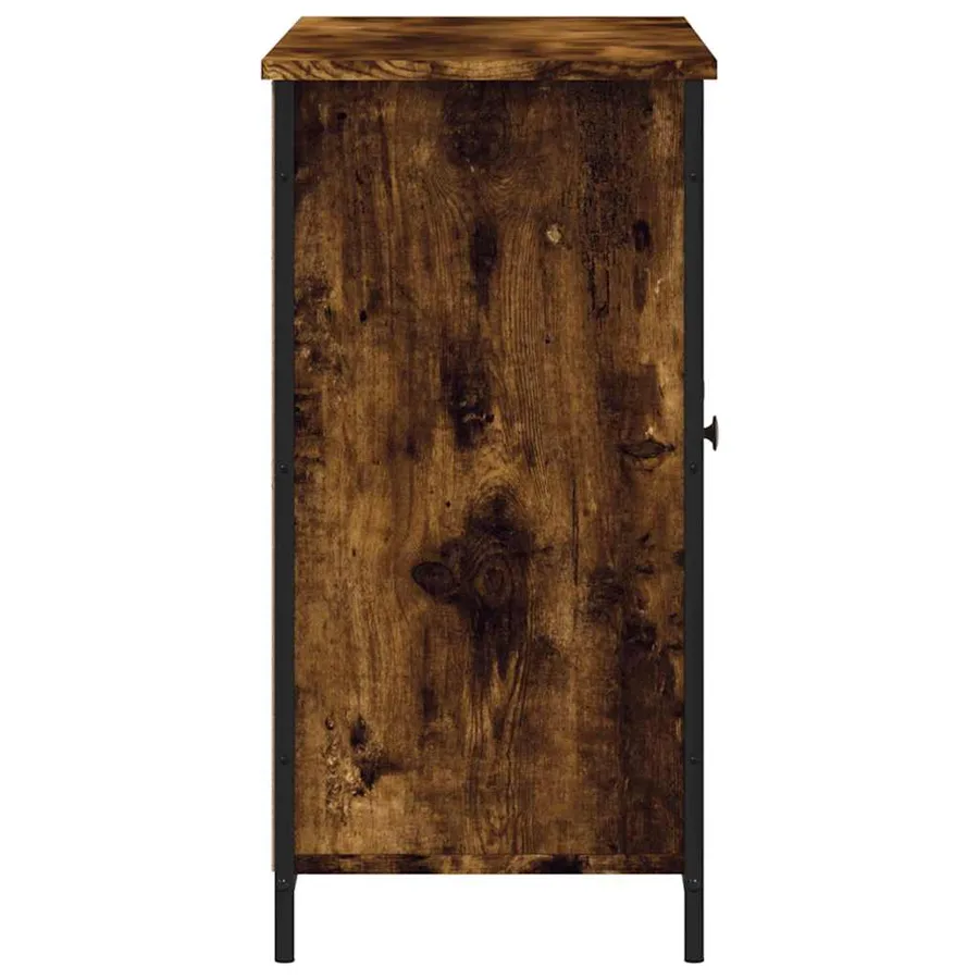 Buffet chêne fumé 100x35x70 cm bois d'ingénierie - 7