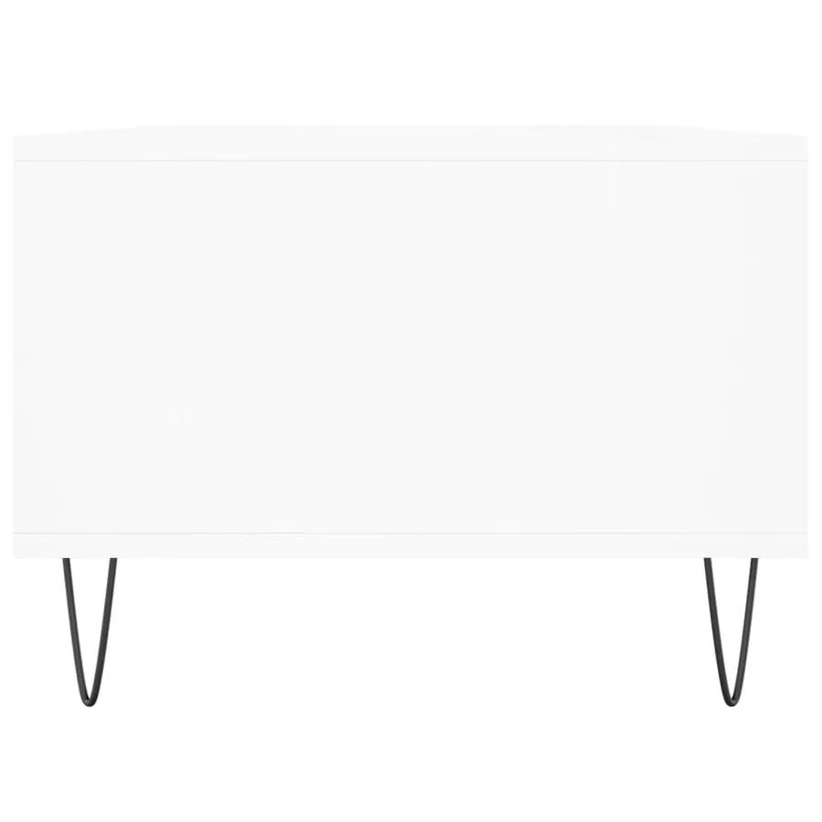 Table basse Blanc 90x50x36,5 cm Bois d'ingénierie - 7