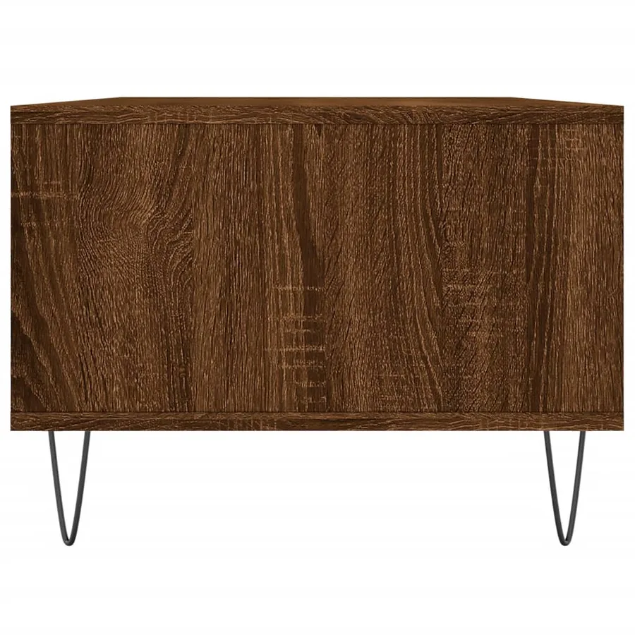 Table basse Chêne marron 90x50x36,5 cm Bois d'ingénierie - 7