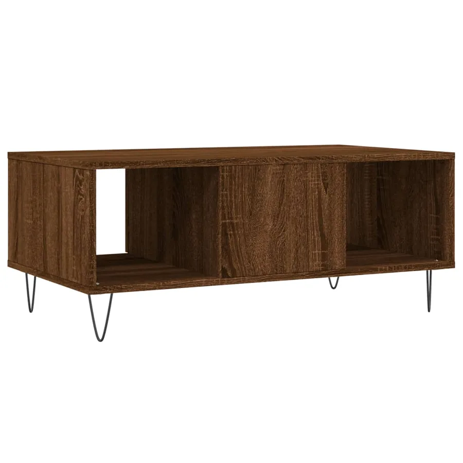 Table basse Chêne marron 90x50x36,5 cm Bois d'ingénierie - 8