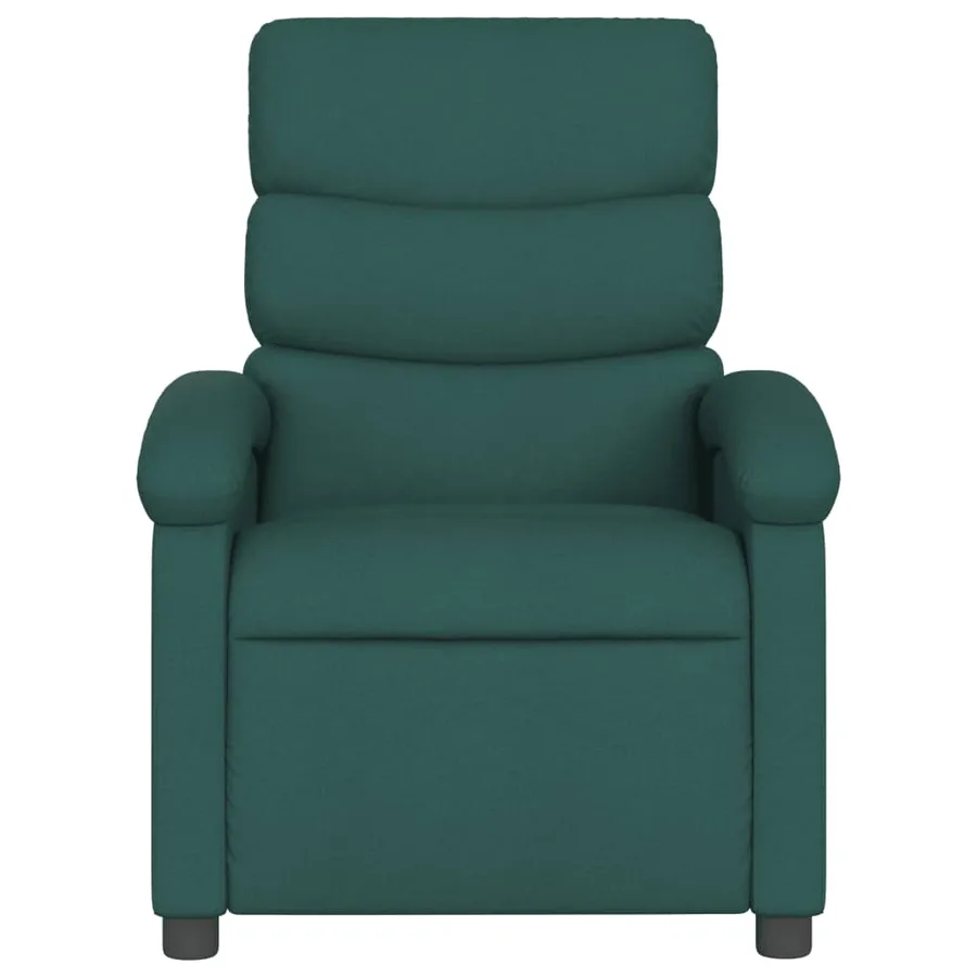 Fauteuil inclinable vert foncé tissu - 3