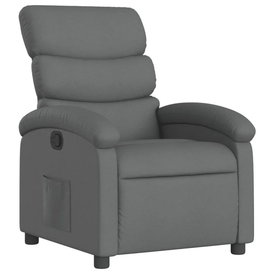 Fauteuil inclinable gris foncé tissu - 2