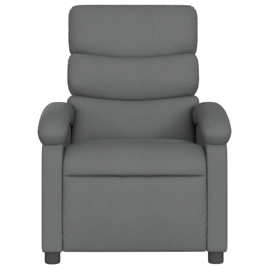 Fauteuil inclinable gris foncé tissu - 3