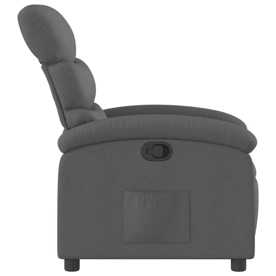 Fauteuil inclinable gris foncé tissu - 4