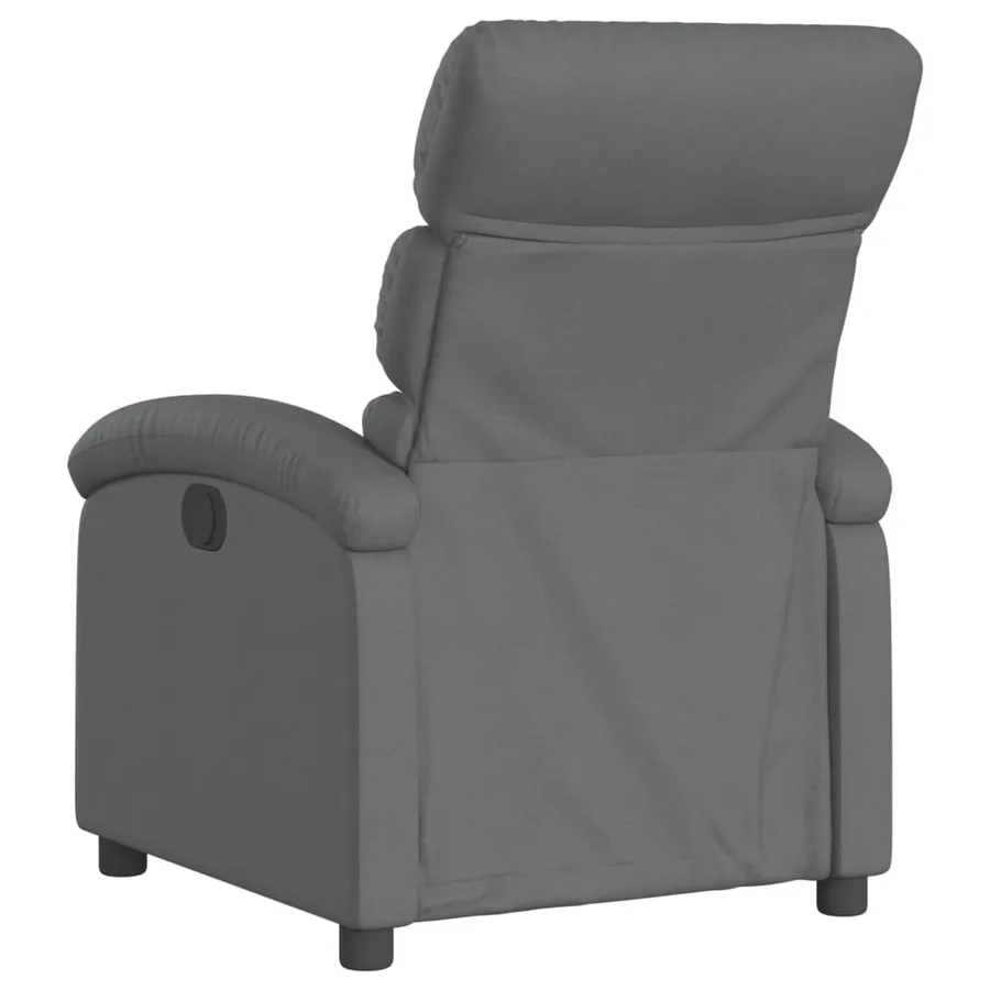 Fauteuil inclinable gris foncé tissu - 5