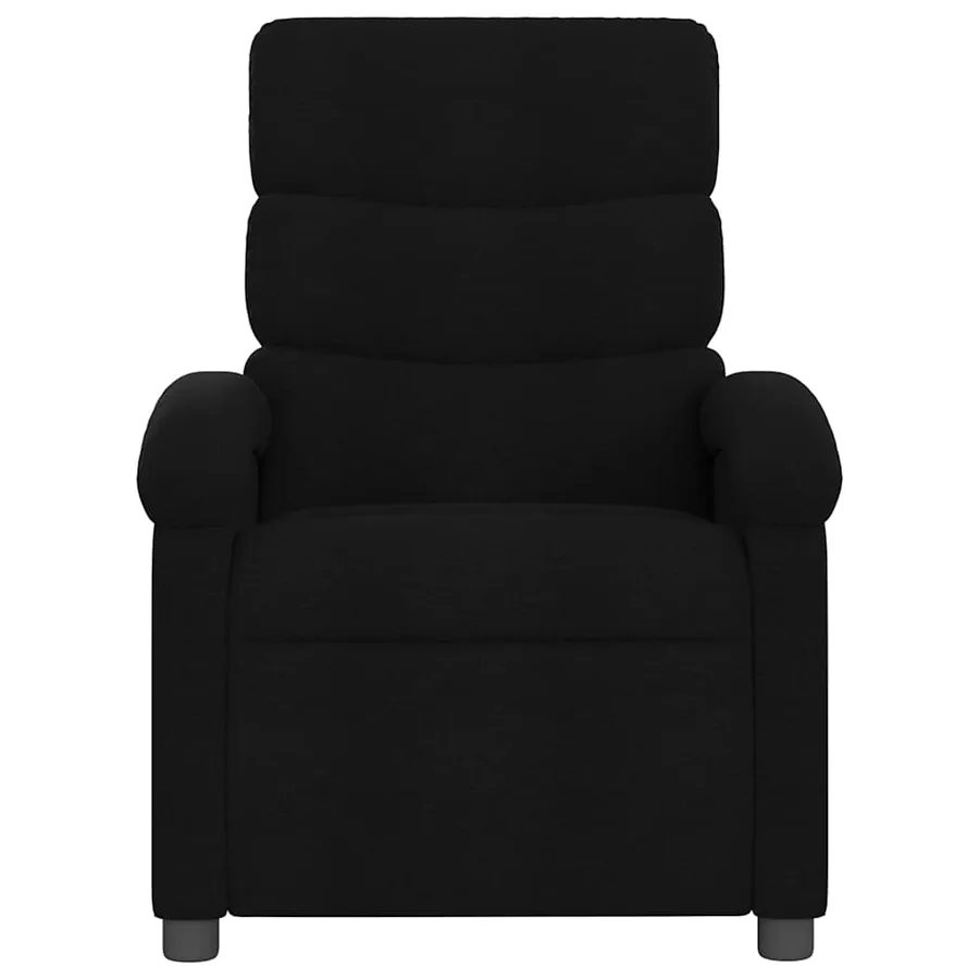 Fauteuil de massage inclinable Noir Tissu - 5