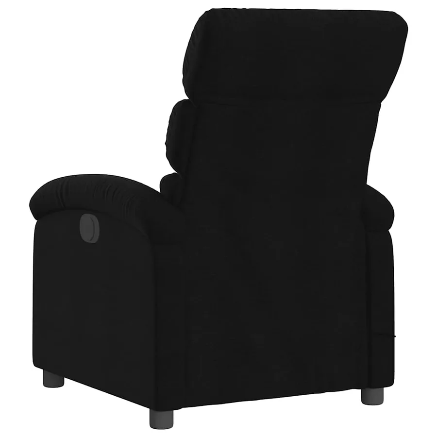 Fauteuil inclinable de massage noir tissu - 6