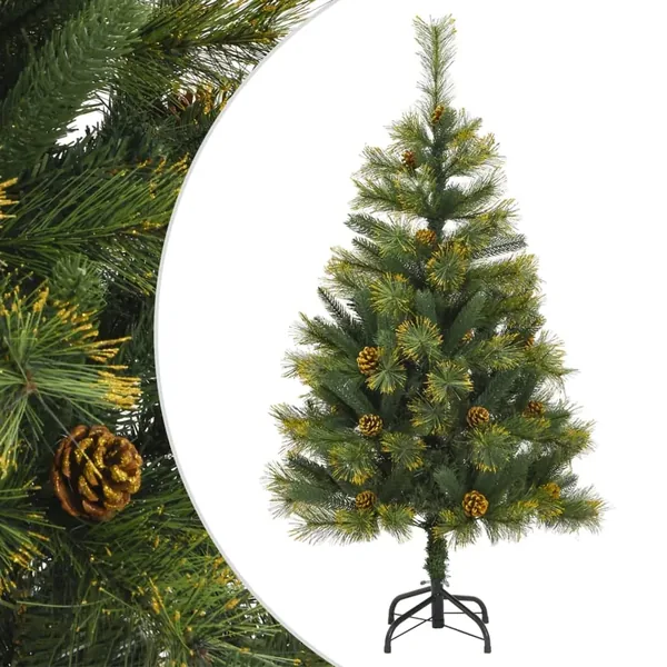 Sapin de Noël artificiel articulé avec pommes de pin 150 cm