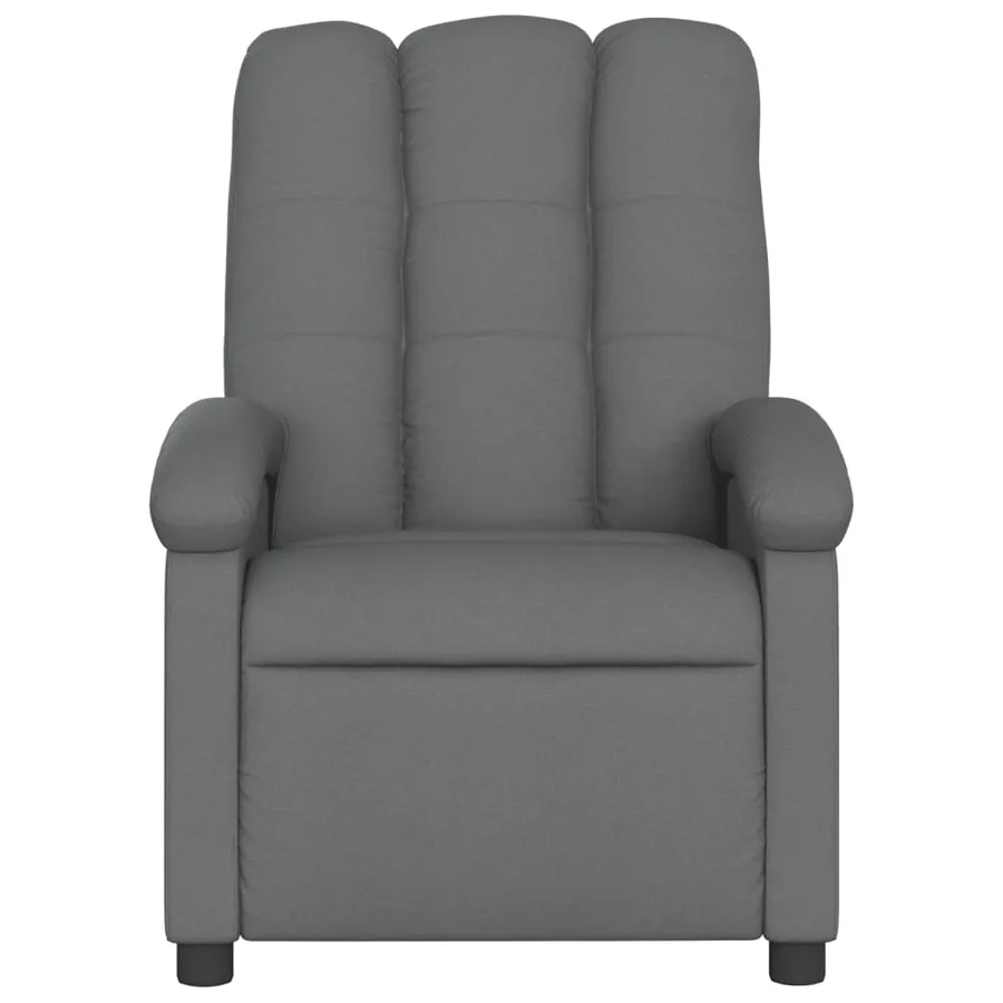 Fauteuil inclinable en tissu gris foncé - 3