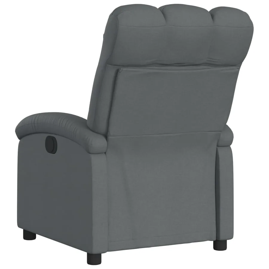 Fauteuil inclinable en tissu gris foncé - 5