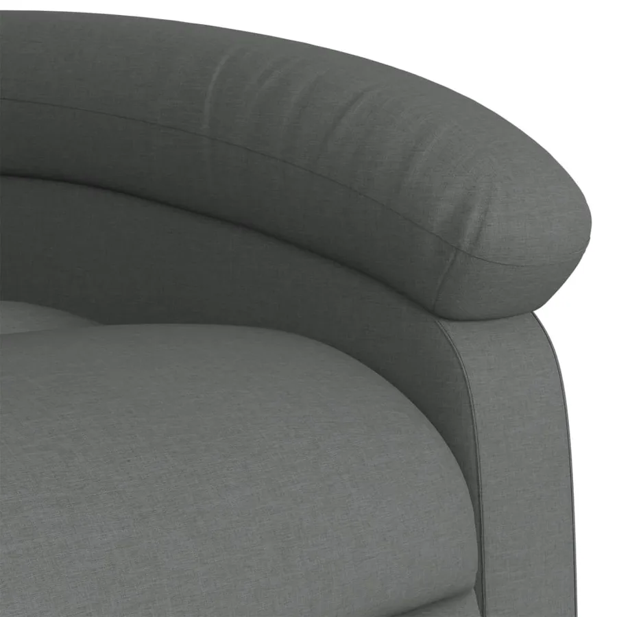 Fauteuil inclinable en tissu gris foncé - 8