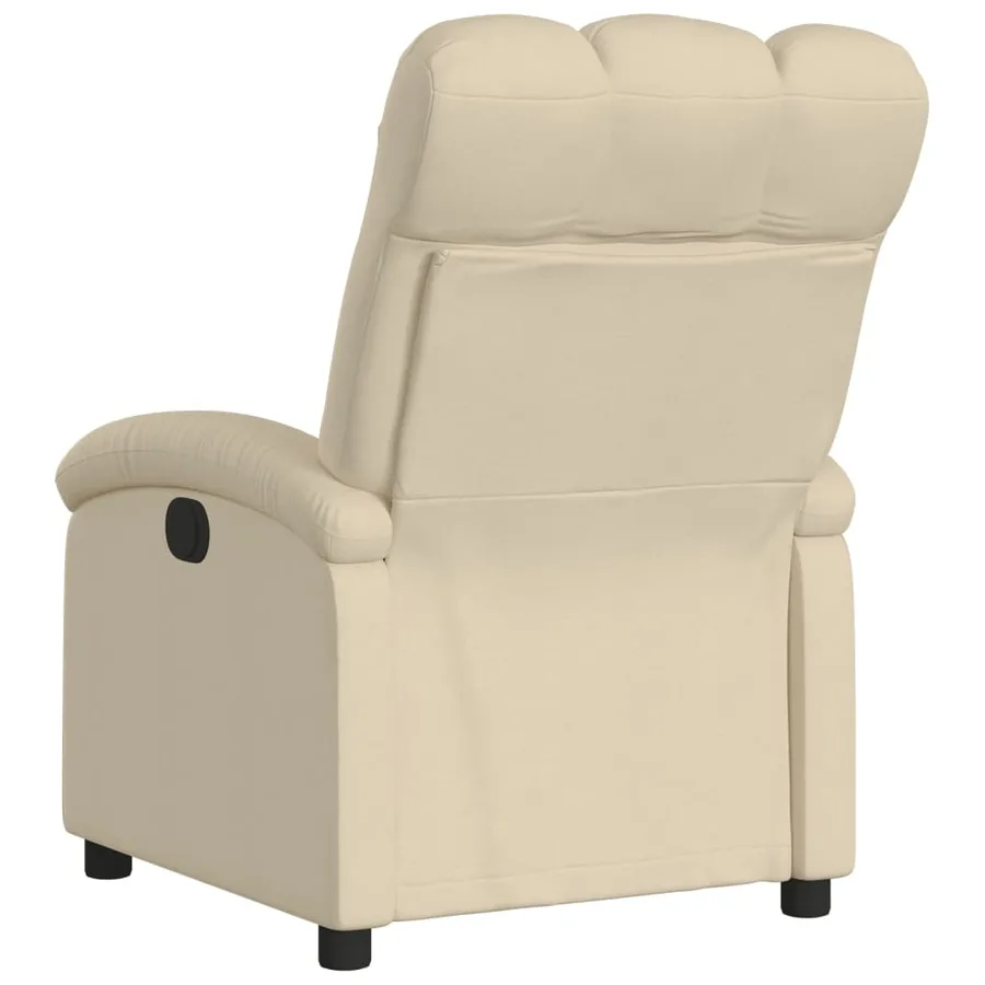 Fauteuil inclinable Crème Tissu - 5