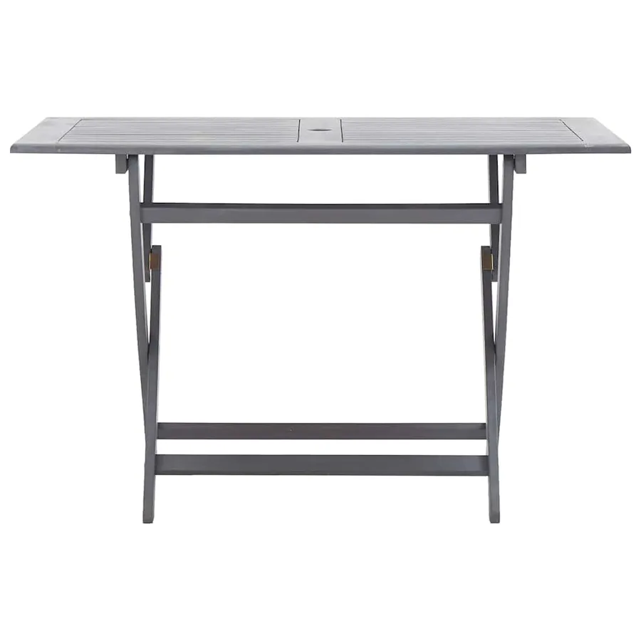 Ensemble à manger de jardin 5 pcs Bois d'acacia massif Gris - 4