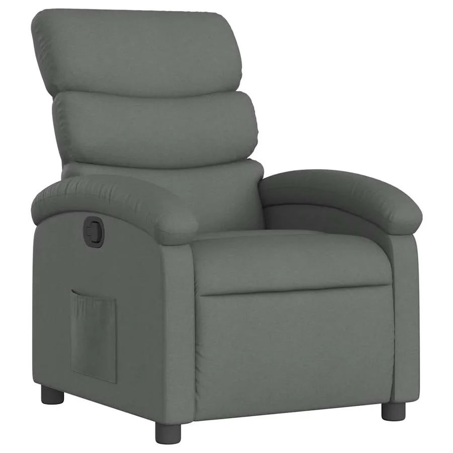 Fauteuil inclinable Gris foncé Tissu - 2