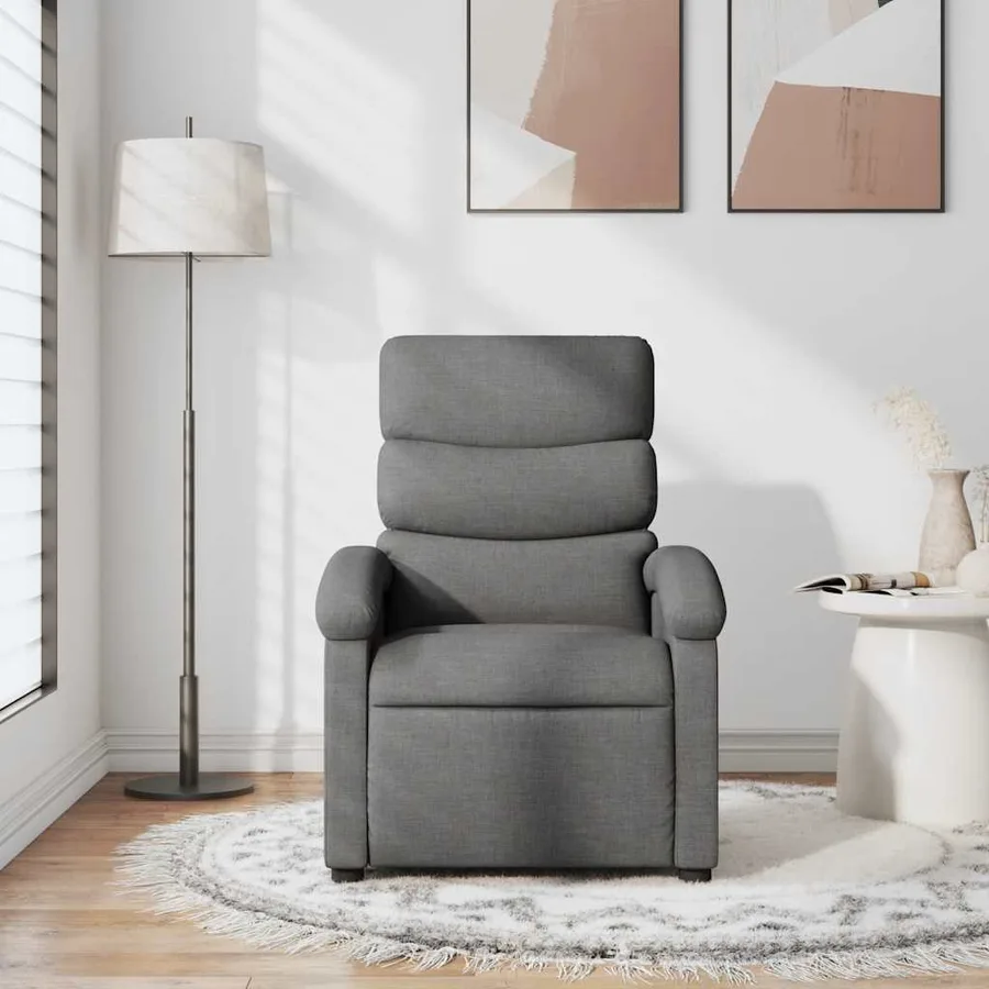 Fauteuil inclinable Gris foncé Tissu - 3