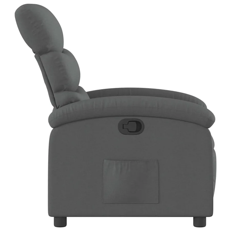 Fauteuil inclinable Gris foncé Tissu - 5
