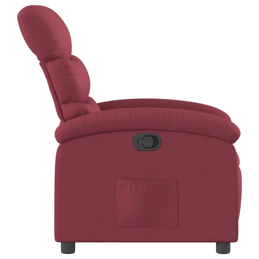 Fauteuil inclinable Rouge bordeaux Tissu - 4