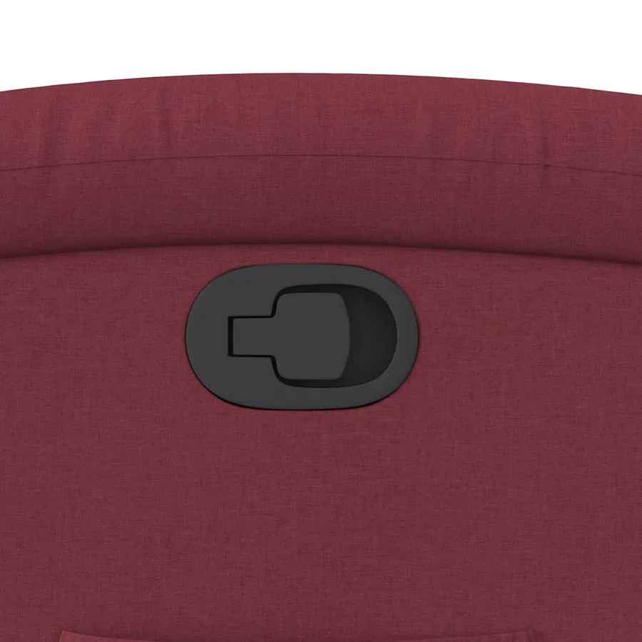 Fauteuil inclinable Rouge bordeaux Tissu - 8