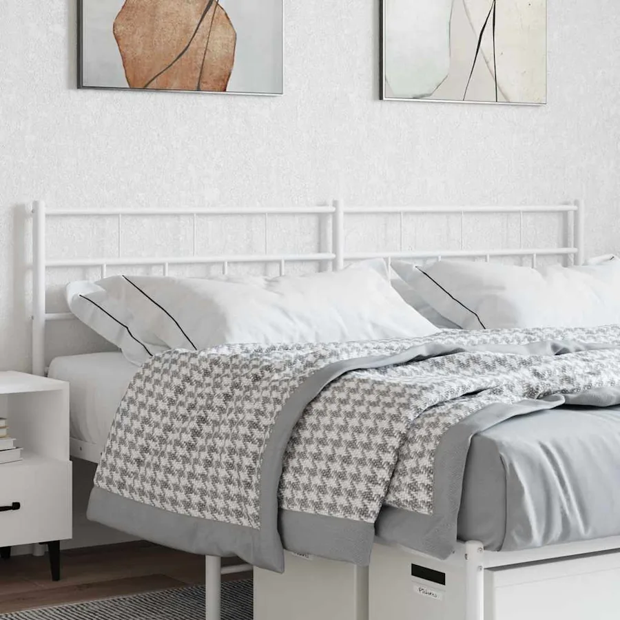 Tête de lit de remplacement métal blanc 200 cm