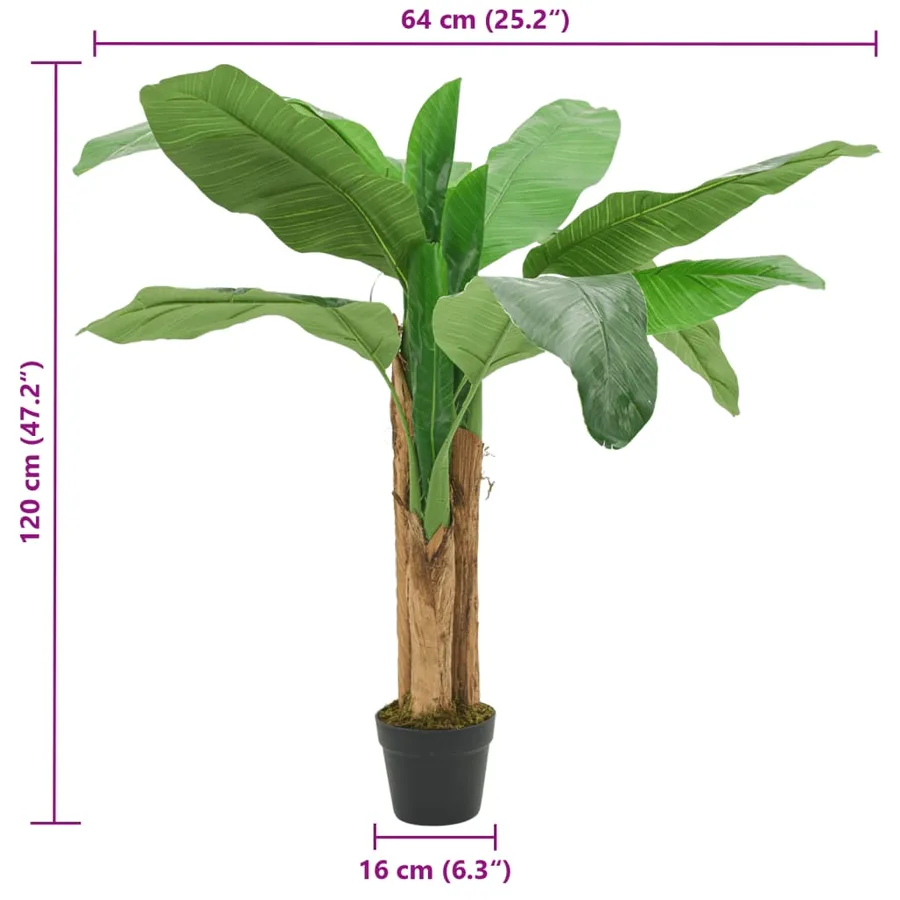 Bananier artificiel 9 feuilles 120 cm vert - 4