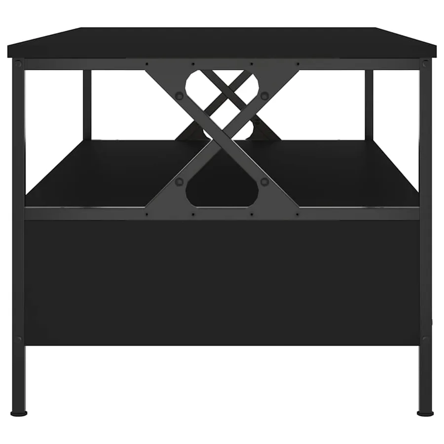 Table basse noir 100x51x45 cm bois d'ingénierie - 7