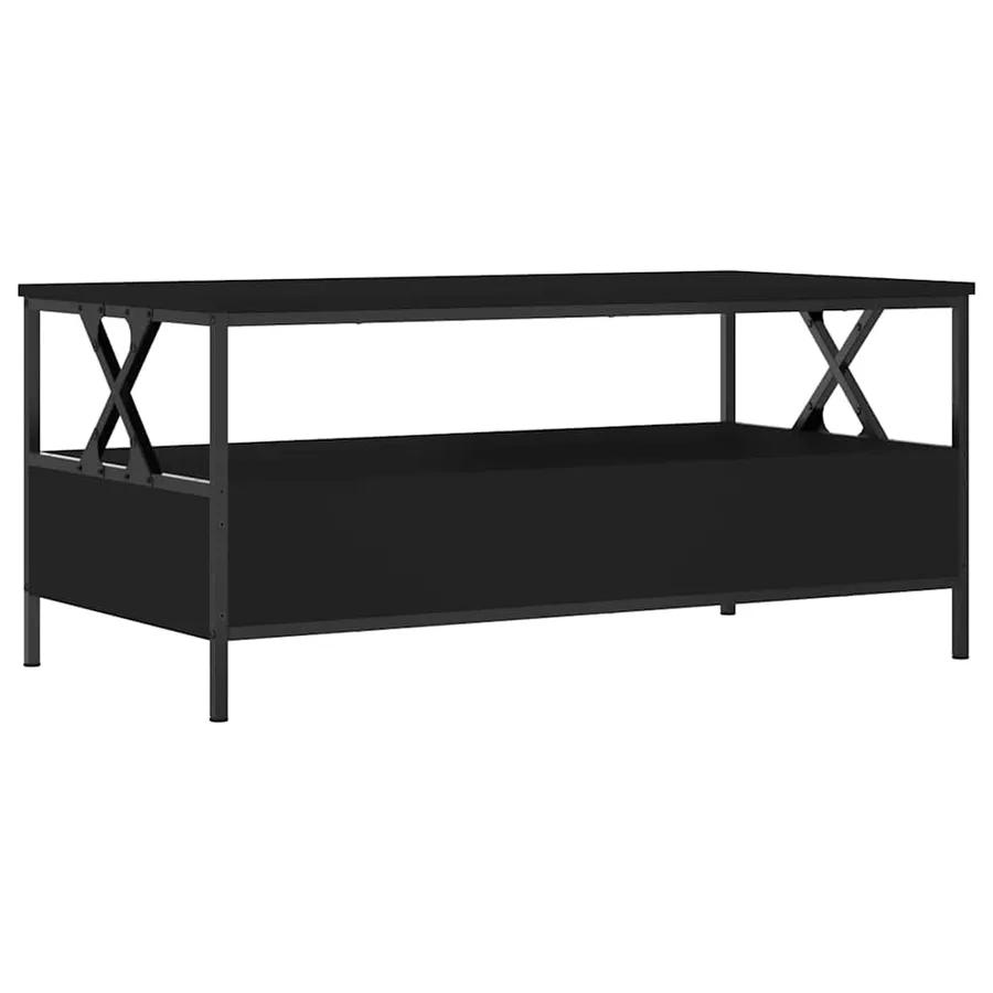 Table basse noir 100x51x45 cm bois d'ingénierie - 8