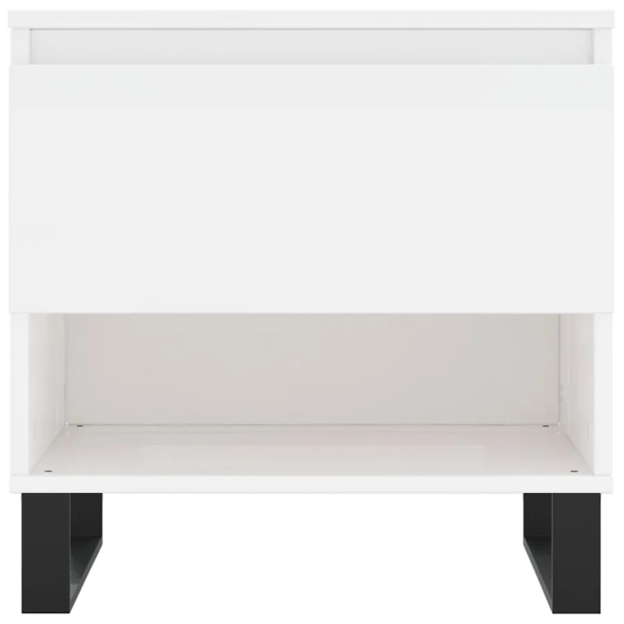 Tables basses 2 pcs blanc brillant 50x46x50cm bois d'ingénierie - 6