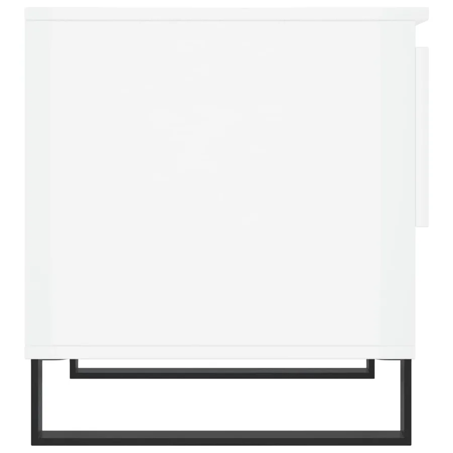 Tables basses 2 pcs blanc brillant 50x46x50cm bois d'ingénierie - 8