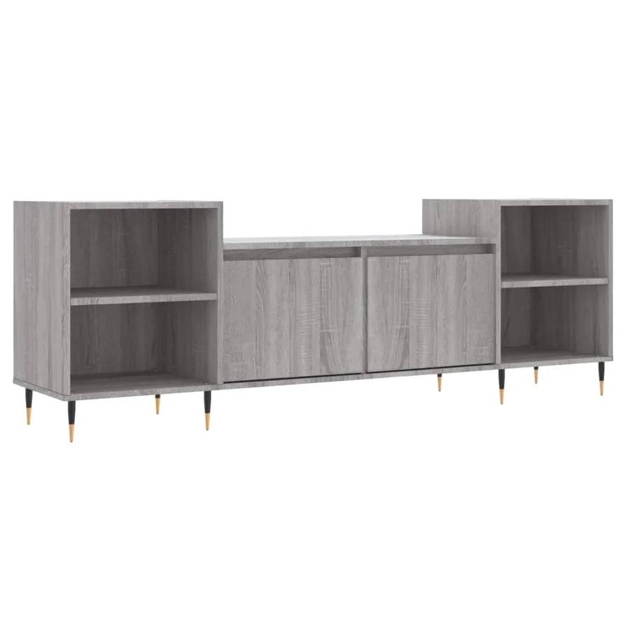 Meuble TV Sonoma gris 160x35x55 cm Bois d'ingénierie - 2
