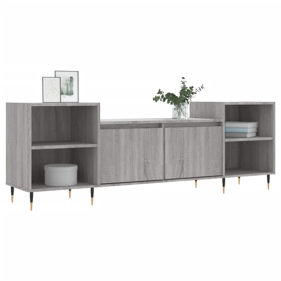 Meuble TV Sonoma gris 160x35x55 cm Bois d'ingénierie - 3