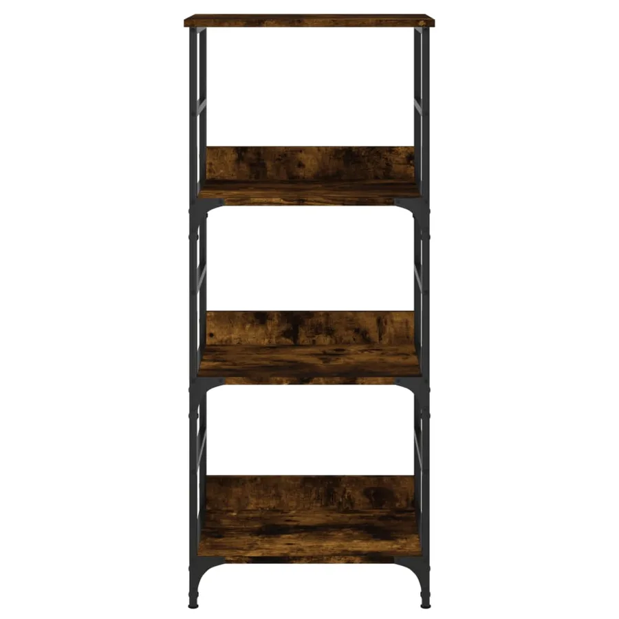 Bibliothèque chêne fumé 50x33x117,5 cm bois d'ingénierie - 4