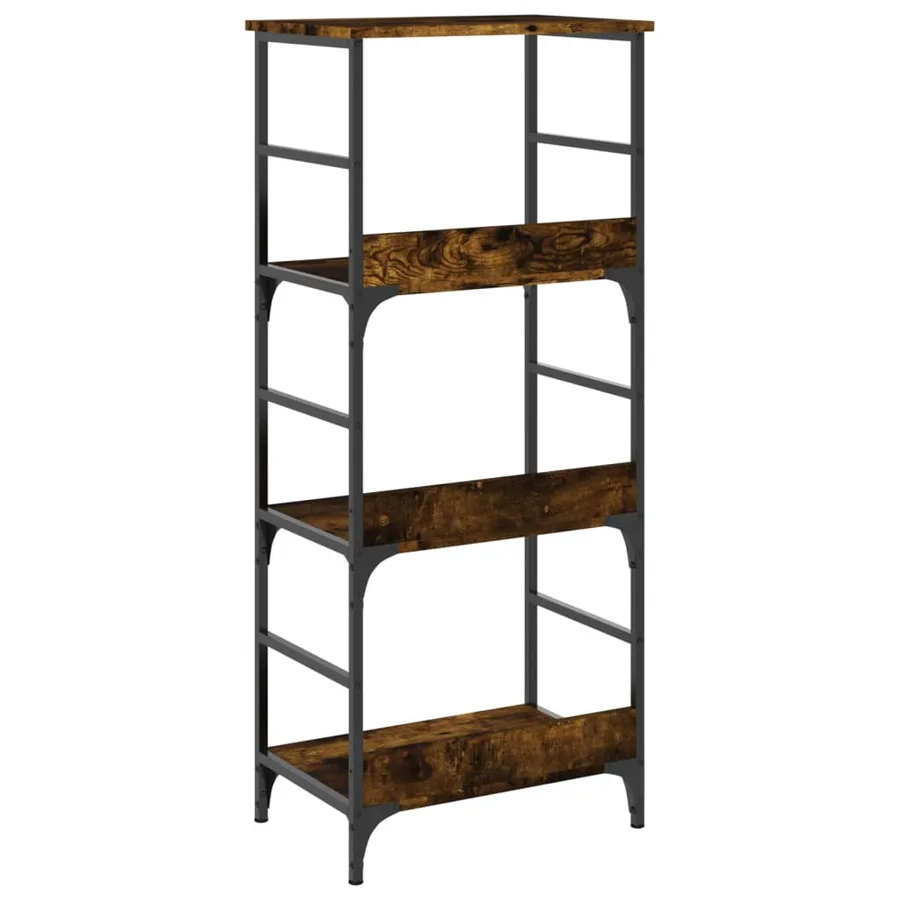 Bibliothèque chêne fumé 50x33x117,5 cm bois d'ingénierie - 5