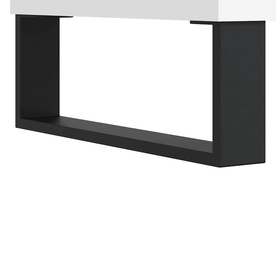 Table basse Blanc 90x49x45 cm Bois d'ingénierie - 9