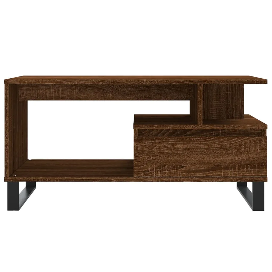 Table basse Chêne marron 90x49x45 cm Bois d'ingénierie - 5