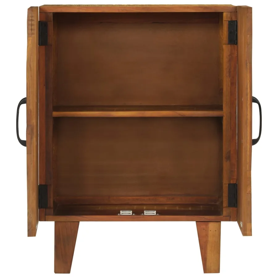 Buffet sculpté à la main 55x30x75 cm bois massif récupération - 3