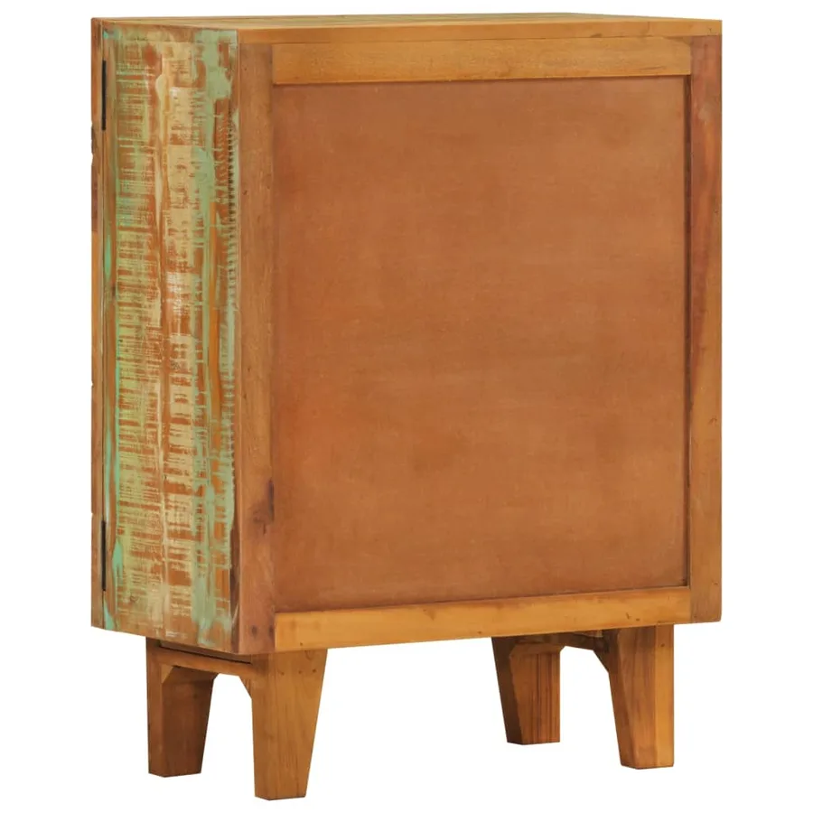 Buffet sculpté à la main 55x30x75 cm bois massif récupération - 5