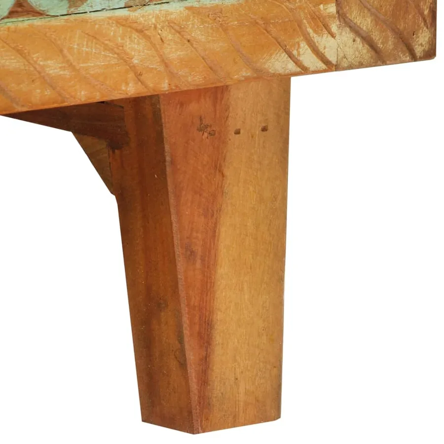 Buffet sculpté à la main 55x30x75 cm bois massif récupération - 7