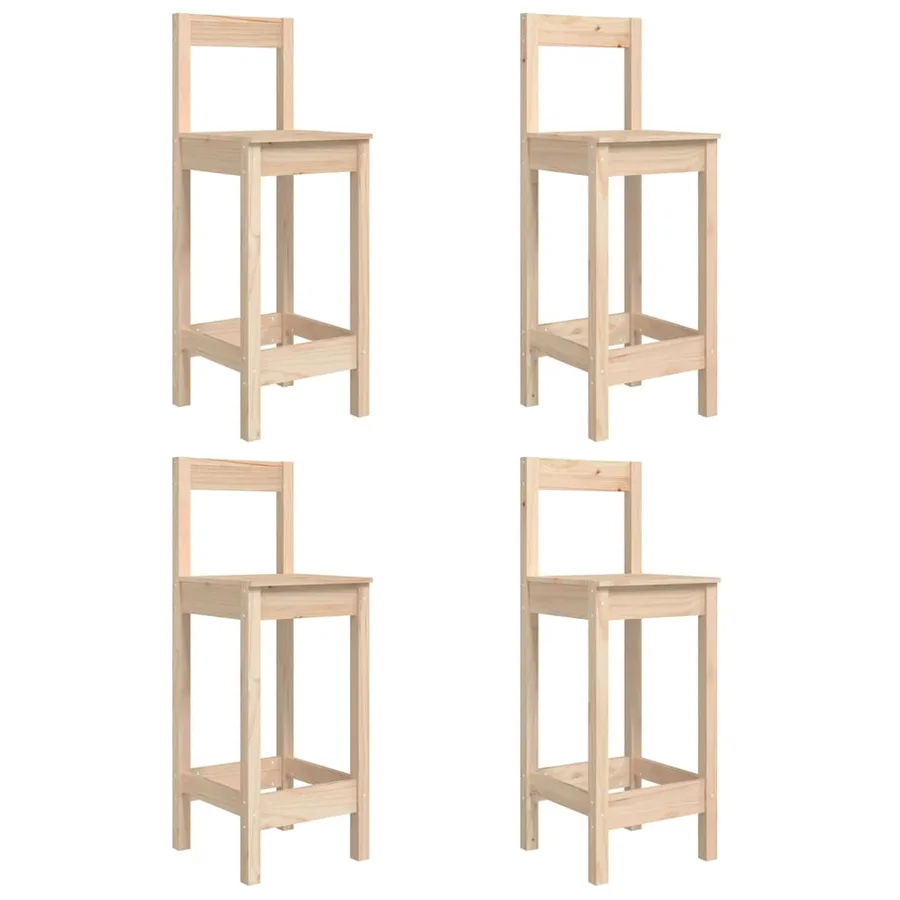 Ensemble de bar de jardin 5 pcs bois de pin massif - 6