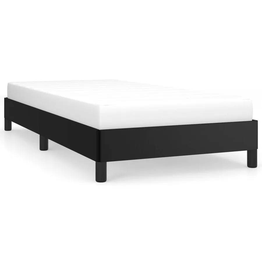 Cadre de lit sans matelas noir 100x200 cm similicuir - 2