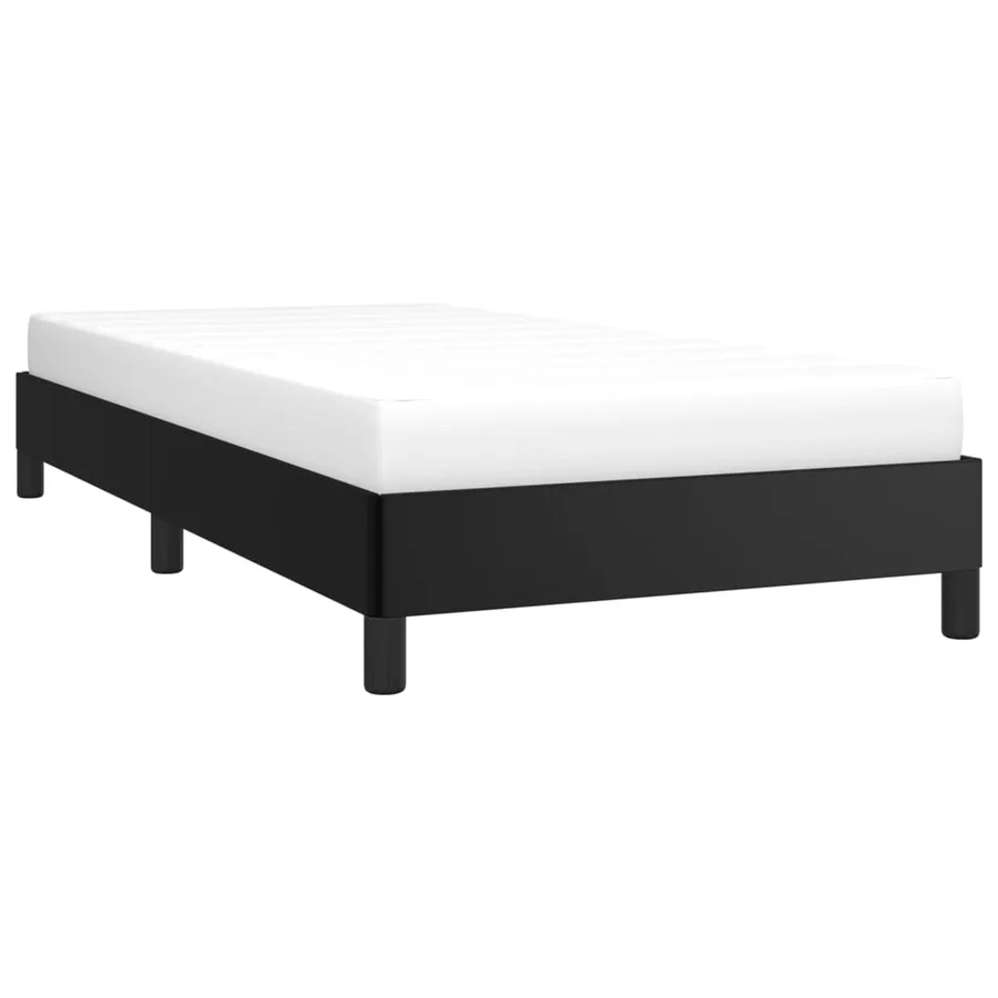 Cadre de lit sans matelas noir 100x200 cm similicuir - 3
