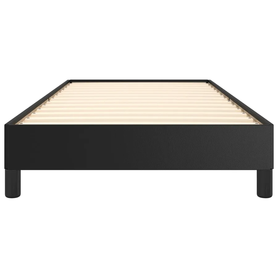 Cadre de lit sans matelas noir 100x200 cm similicuir - 5