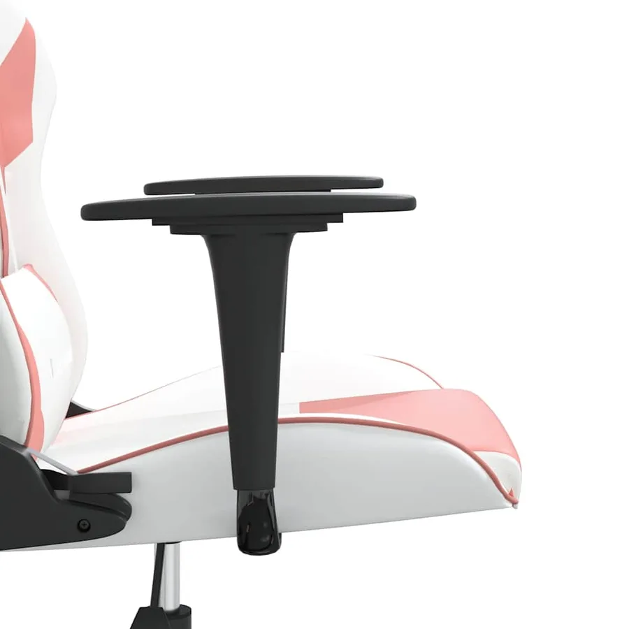 Chaise de jeu de massage Blanc et rose Similicuir - 12