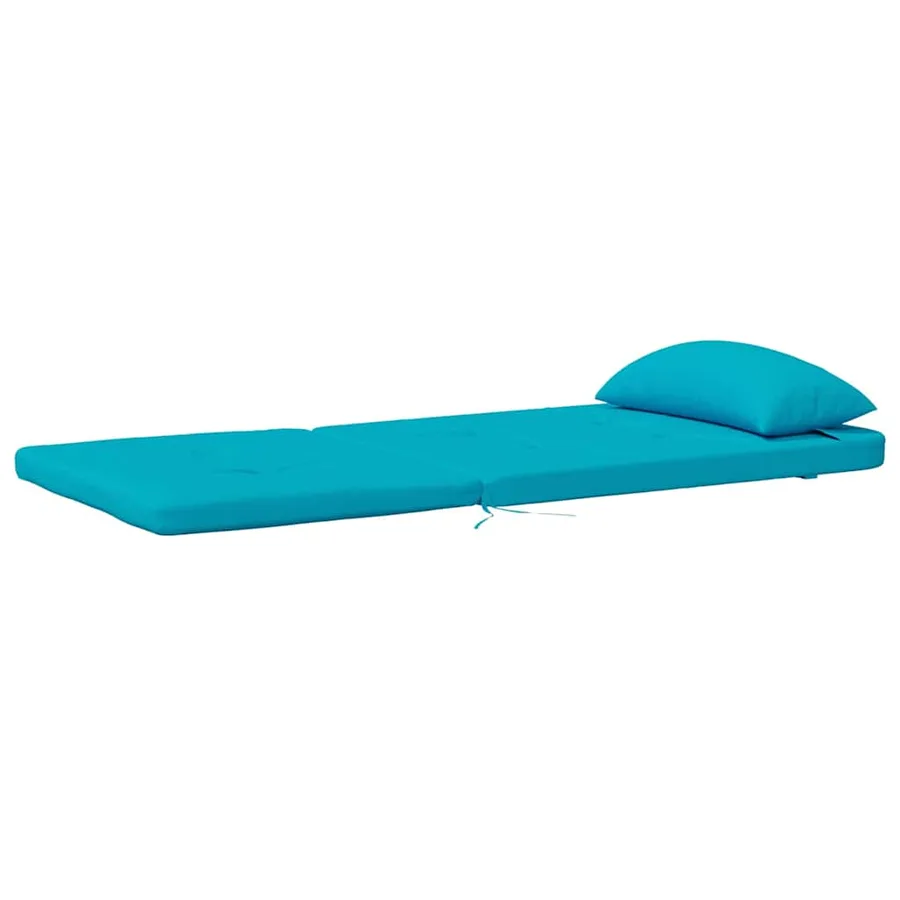 Coussins de chaise Uni 2 pcs Turquoise 58 x 77 x 4,5 cm - 4
